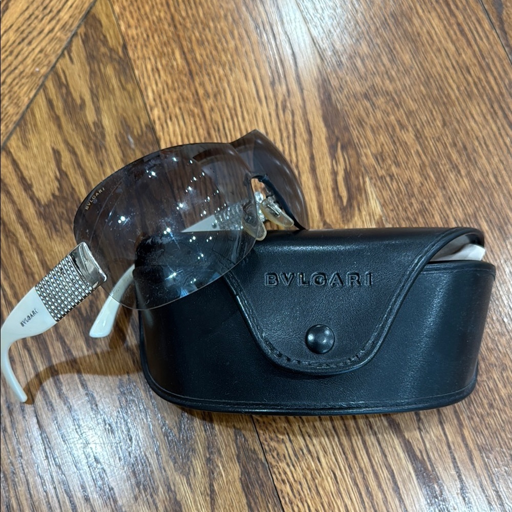 Bulgari Sunglasses with White and Silver Accents